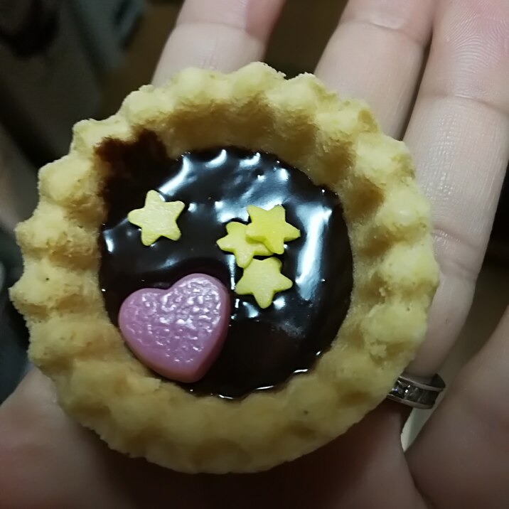 簡単かわいいチョコタルト(*´˘`*)♡